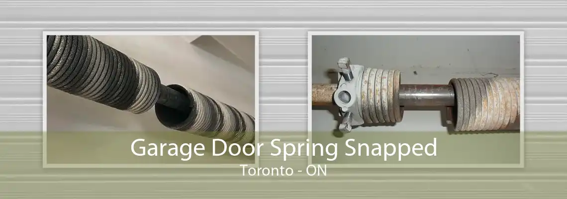 Garage Door Spring Snapped Toronto - ON