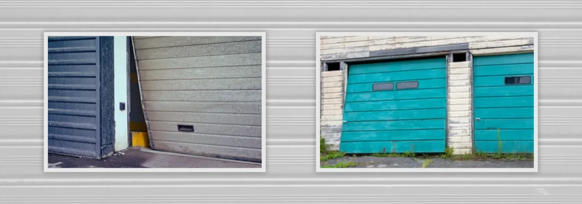 Crooked Aluminum Garage Door Repair in Toronto, Ontario